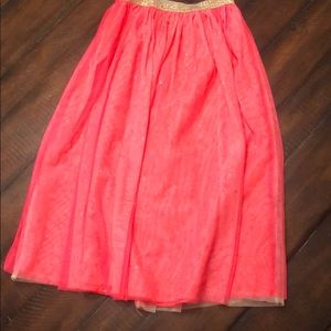 Cat and Jack pink glittery long skirt